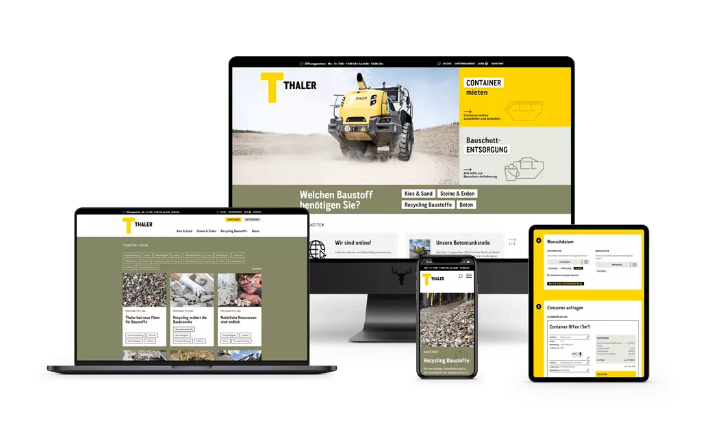 Responsive Webdesign Thaler verschiedene Viewports