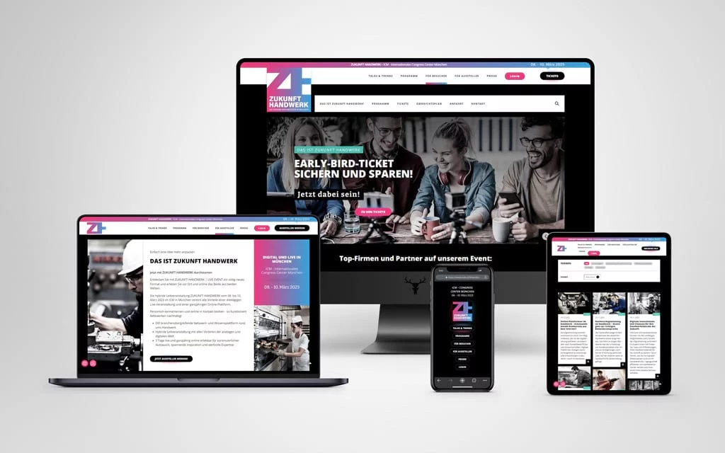 Messe Website München TYPO3 Website für die Messe Zukunft Handwerk