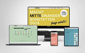 Responsive Ansicht der Website von Bonstetten auf verschiedenen Devices
